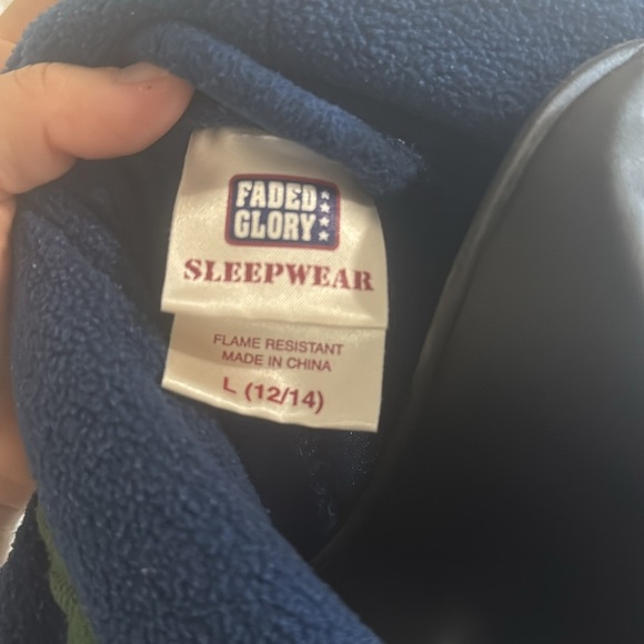 “Faded Glory Men’s Navy Blue Fleece Robe Sleepwear Size L - Picture 3 of 6